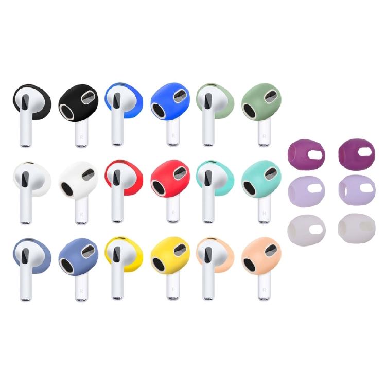 Silicone Case Pads for Pods 3 Earbuds Ear Caps Headphones Solid Color