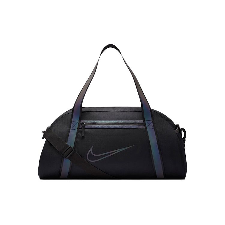 

Nike Large Logo Glow In The Dark Shoulder Strap Large Capacity Polyester Tote Bag Crossbody Bag Camping Bag Travel Bag Fitness Bag DB3258-010 Black