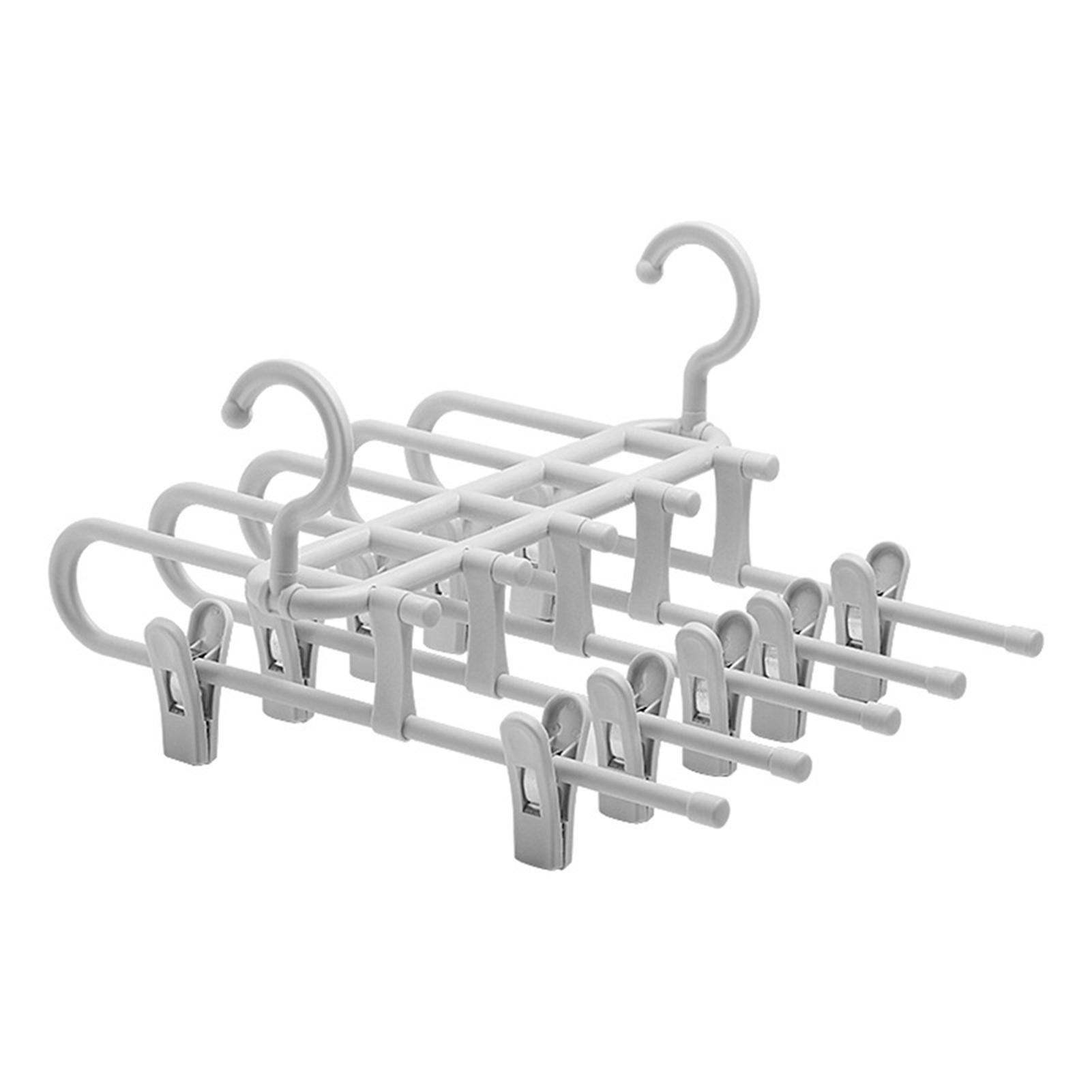 Plastic Multi-Layer Clothes Rack Storage Rack Multifunctional Multi-Layer Design For Balcony No Clip