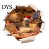 Holiday Home Decor Gifts Christmas Mouse Wall Sticker, 3D Realistic Cute Illustrations Decal, Party Glass Waterproof PVC Decorative for Decoration