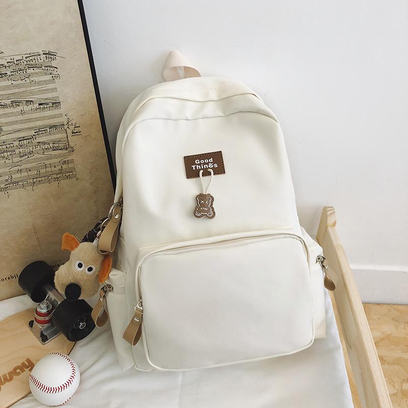 Schoolbag Mori Large-capacity Campus Backpack Design Sense Niche Students Solid Color Backpack Junior High School Student College Student Schoolbag