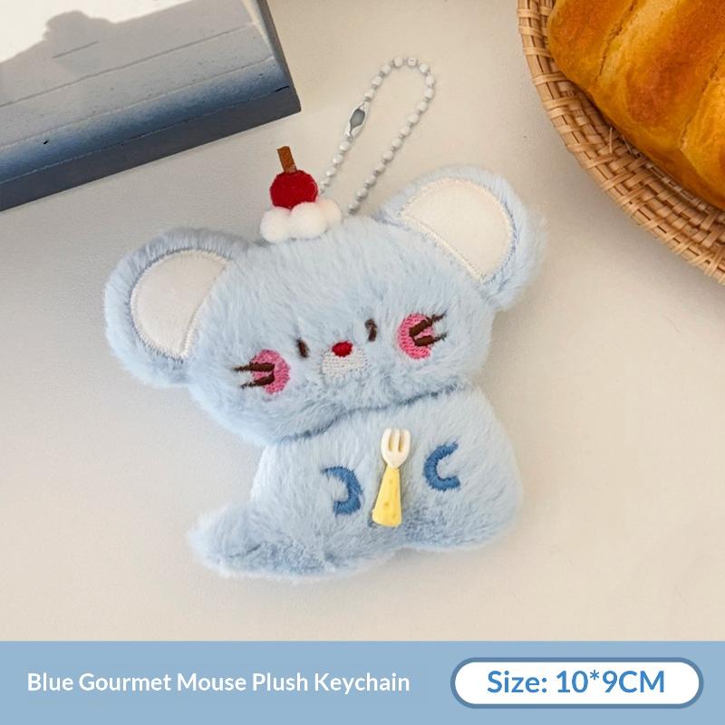 

Cute Plush Mouse Doll Pendant Cartoon Keychain Stuffed Doll Toy Backpack Bag Pendant Car Key Chains For Women Girls Gift
