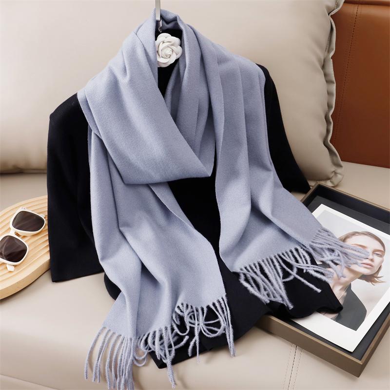 Winter Solid Scarf Women Cashmere Soft Warm Scarves Hijab Female Long Headband Shawl Wrap Bandana Foulard Echarpe Poncho Stoles