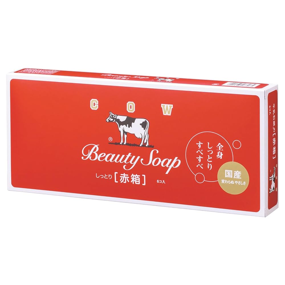 Japanese Product Cow Brand Milk Soap Red Box 85g pcs Rose Scent Moisturizing Creamy Foam