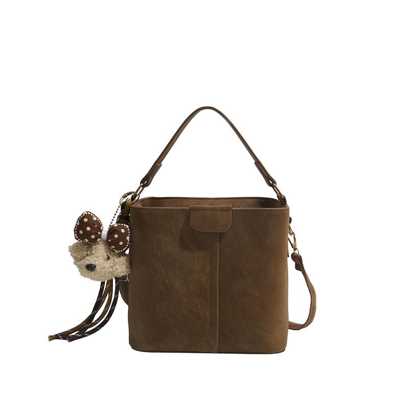Fashion retro small bag women's new trendy versatile messenger bag fashion niche daily hand bucket bag