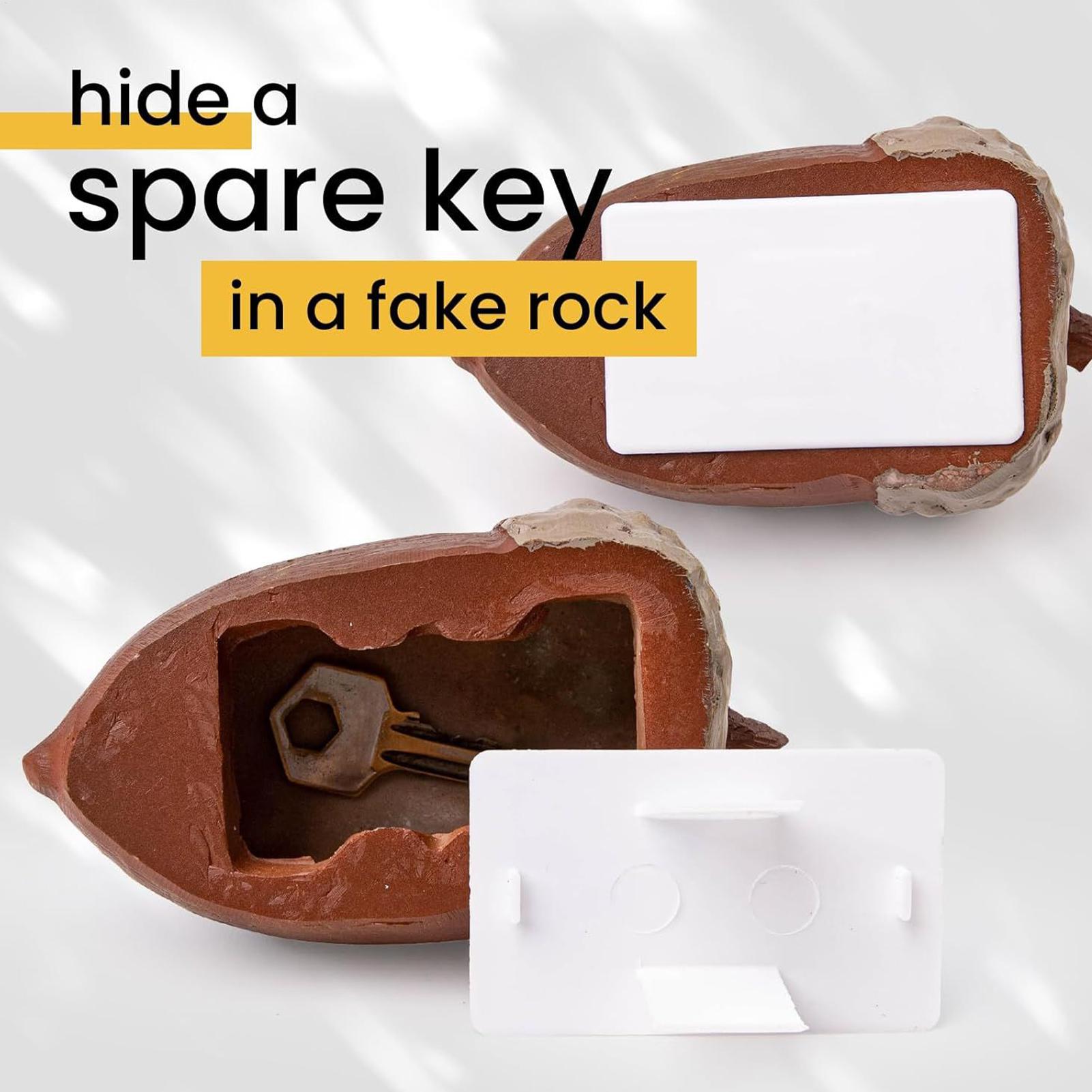 Secret Safe Box Security Resin Realistic Waterproof Hazelnut Shaped Secret Stash Key Box for Cash Key Jewelry Home Office Indoor