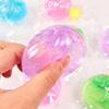 Clear Bun With Gold Powder Slow Rebound Maltose Toy Transparent Stress Ball Kawaii Decompression Toy Stress Relief For Kids
