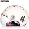 BEON B103 3C Certified Unisex Half Helmet for Motorcycles & Electric Scooters - All-Season Safety Helmet