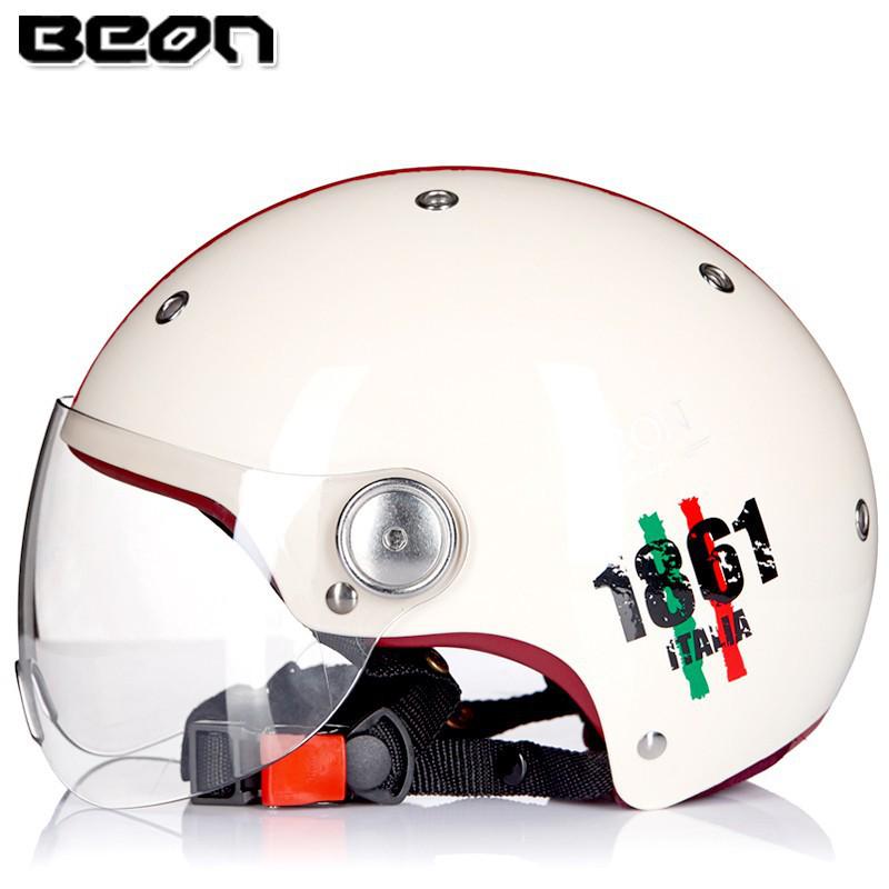 BEON B103 3C Certified Unisex Half Helmet for Motorcycles & Electric Scooters - All-Season Safety Helmet