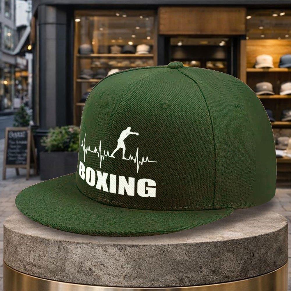 PC BOXING Print Baseballkappe für Verstellbare Snapback Flachschirmmütze mit BOXING-Thema Leicht Geeignet für Golf Reisen