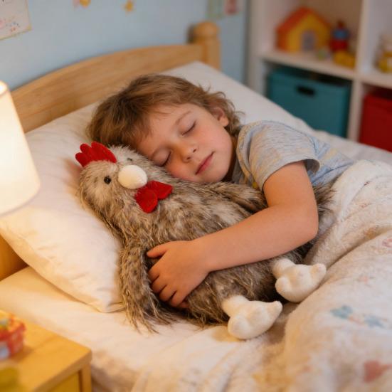Sitting Hen Plush Toy Realistic Cute Stuffed Chicken Soft Stuffed Animal Home Decor Gift for Kids And Friends