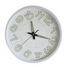 12 Inch Luminous Wall Clock Minimalist Round Quartz Clock for Bedroom Living Room Decoration White