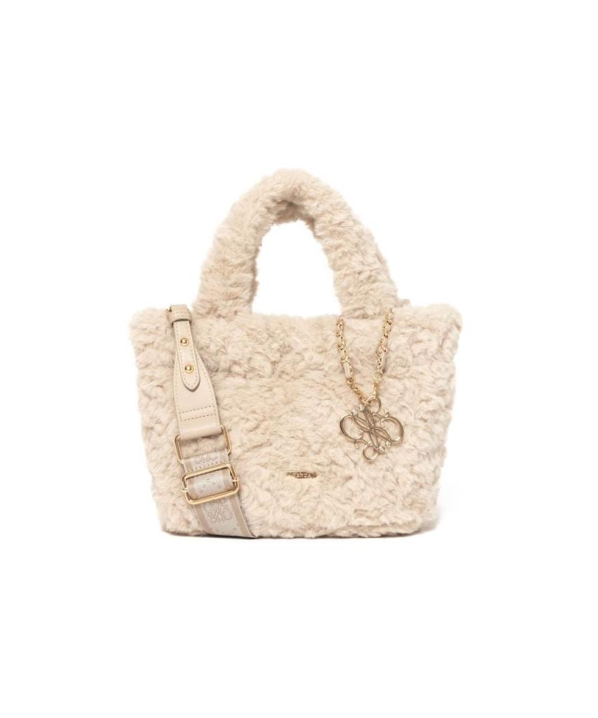 Monogram Fur Tote Bag FB36049 BEIGE 2-way