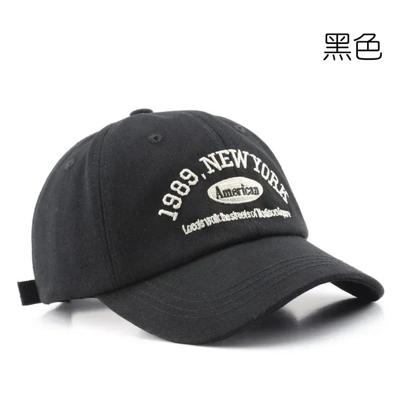 Men and Woman's Baseball Caps Adjustable Casual Embroidered 1989 New York American Cotton Sun Hats Unisex Solid Color Visor Hats