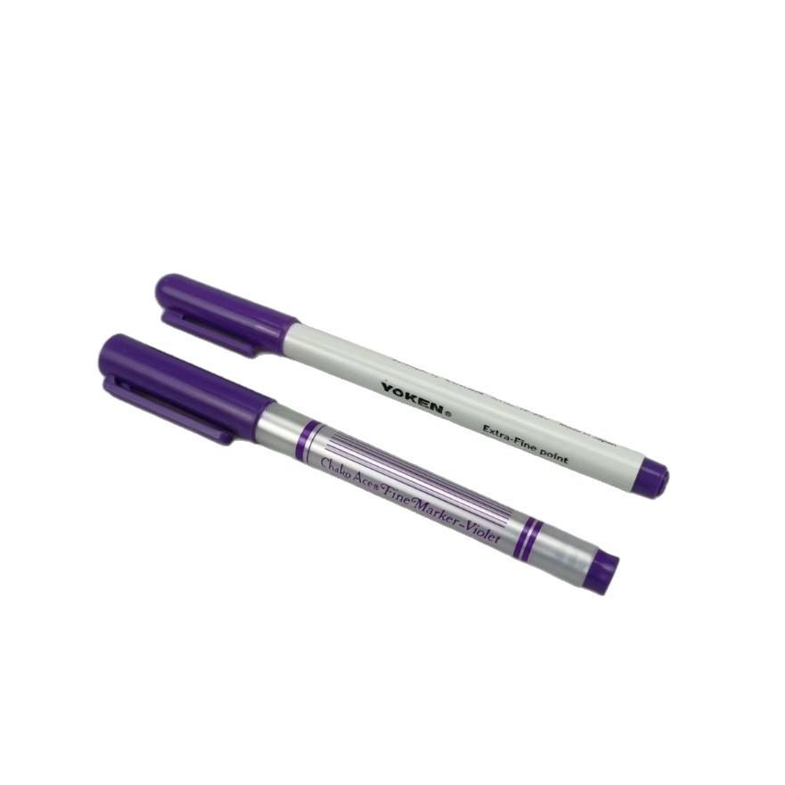 Japan YOKEN Purple Iron-Head Water-Soluble Fading Pen for Cross Stitch Marking