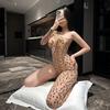 Sexy lingerie, sexy pure desire, leopard print mesh, black silk open file, free of temptation, one-piece socks, transparent passion, seduction women