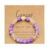 12 Constellation Crystal Beaded Bracelets for Women Men Natural Stone Handmade Cancer Virgo Leo Bangle Energy Friendship Jewelry