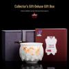 Chaxun Hand-Painted Mutton-Fat Jade Porcelain Teacup