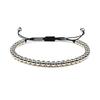 Charm Skull Head Copper Beads Bracelets Handmade Pave CZ Skeleton Crystal Adjustable Bracelet Punk Wrist Jewelry for Women Men