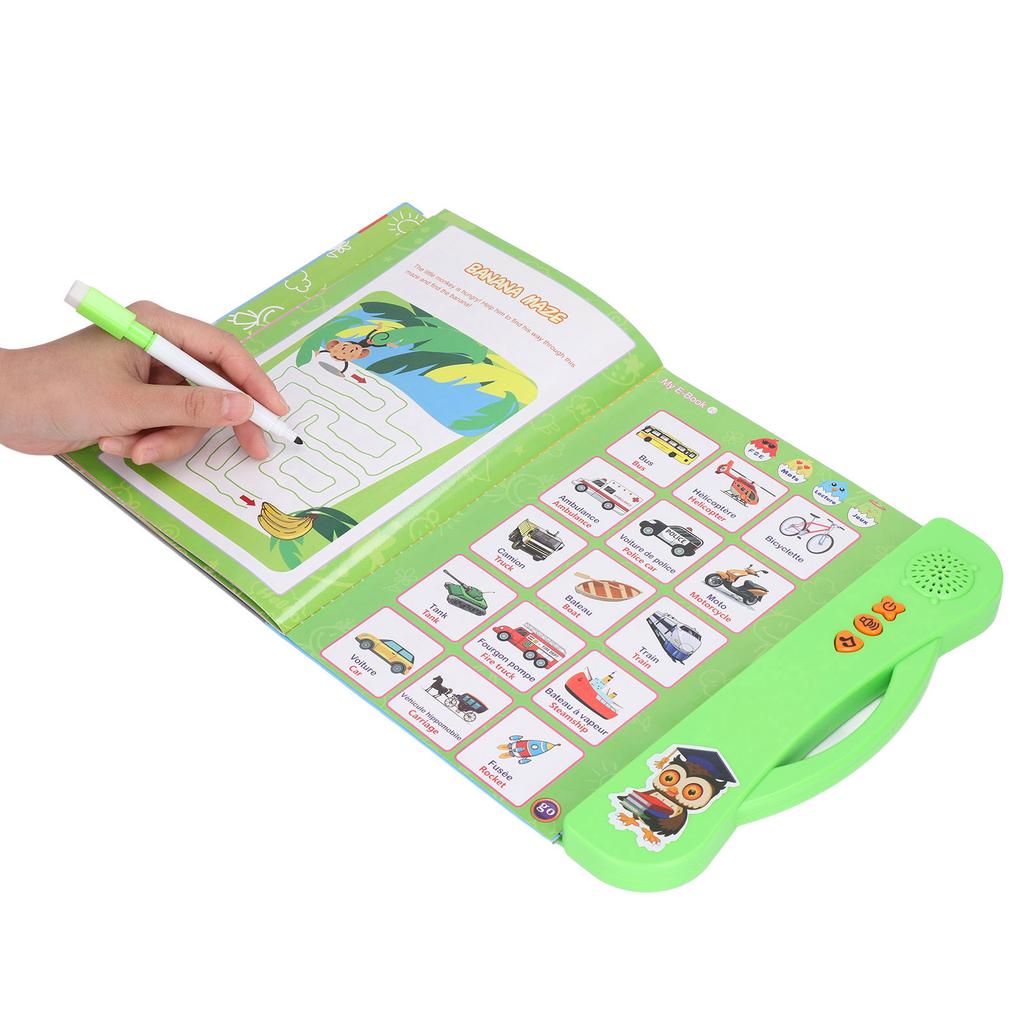 French Sound Book Children English Read Music Interactive Learning Book Educational Toy Birthday Gift