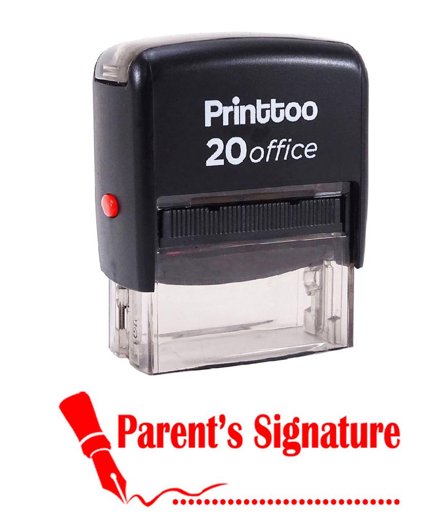 Printtoo Self Inking Rubber Stamp PARENT'S SIGNATURE Office Stationary Custom