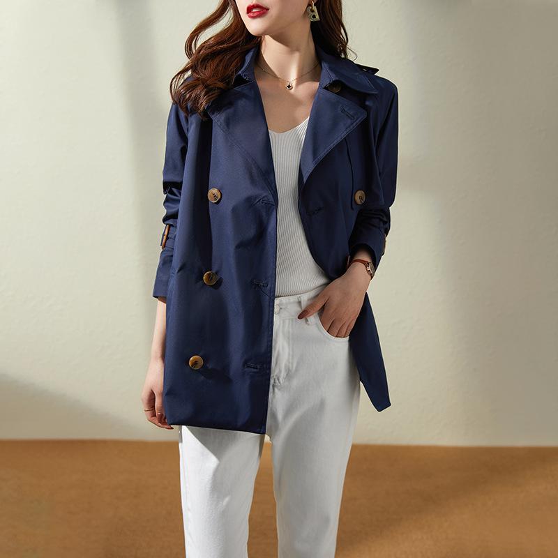 High-quality trench coat women's new spring short small spring thin coat trendy women's clothing