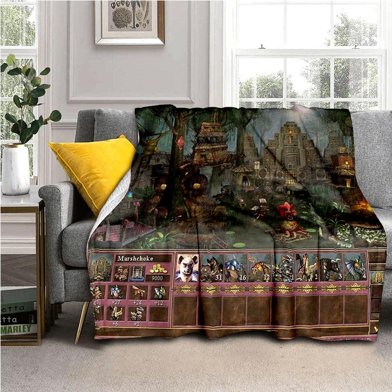 HOMM Game 9 Factions Races Stronghold Dwelling Creatures Heroes of Might and Magic Soft Blanket for Living Room Bedroom Bed Sofa