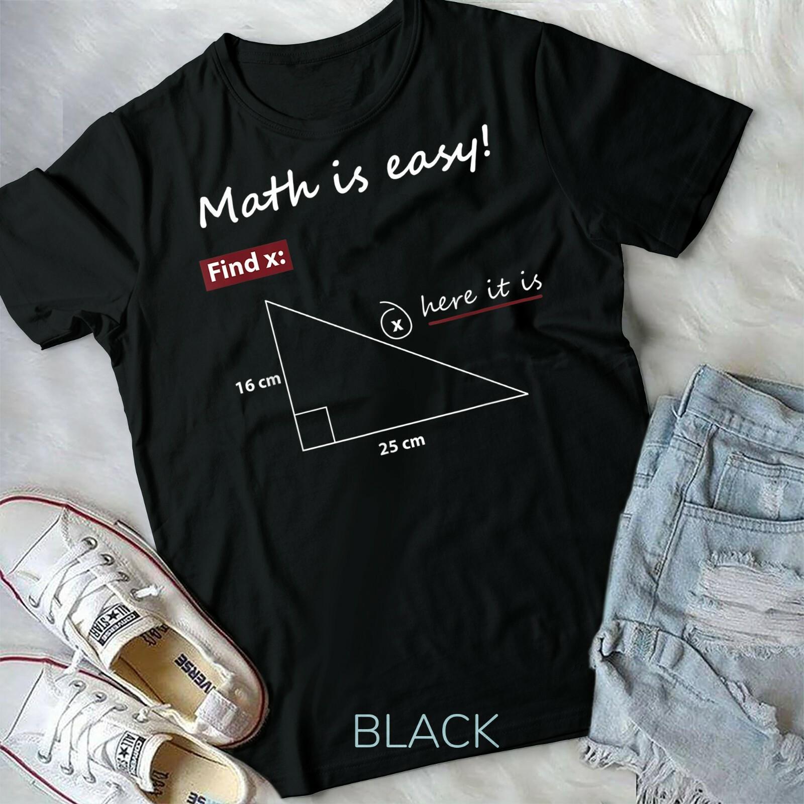 Math Is Easy T-shirt Find X Here It Is Unisex Youth T-shirt S