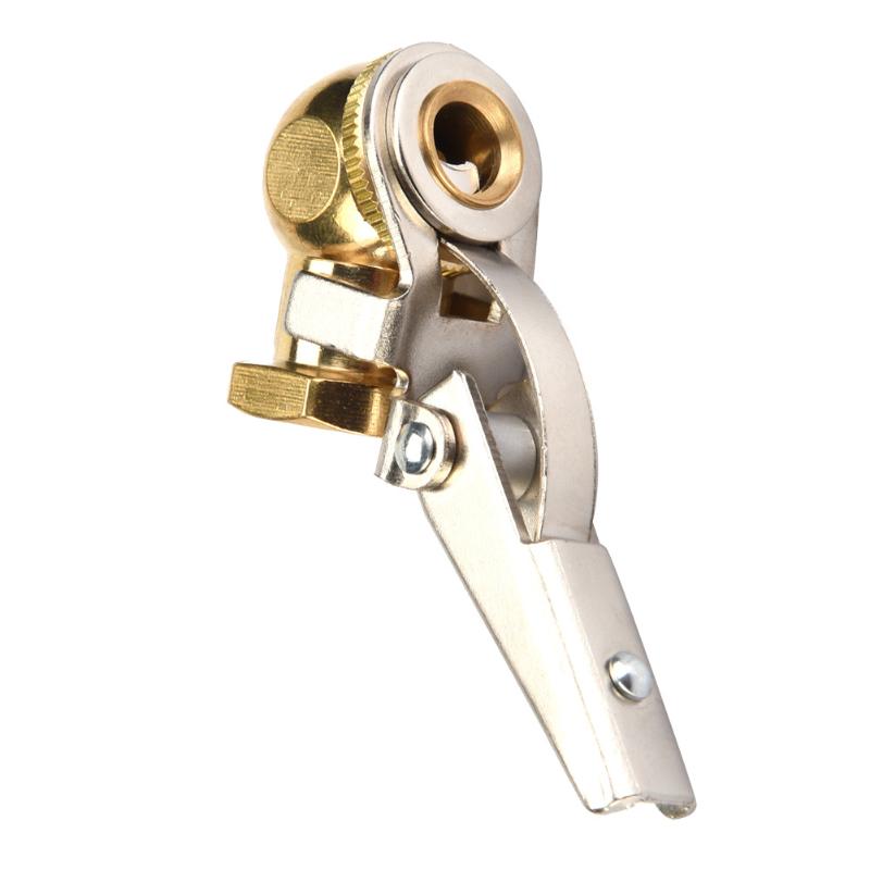 Heavy Duty Brass Tire Valve Clip Air Chuck Quick Connect Inflation Nozzle For Car Truck Tire Inflator Tool