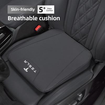 Car Seat Cushion Leather Height Increasing Seat Pad Car Supplies For Model 3 Y S X Cybertruck Juguete Roadster Coil Bonina
