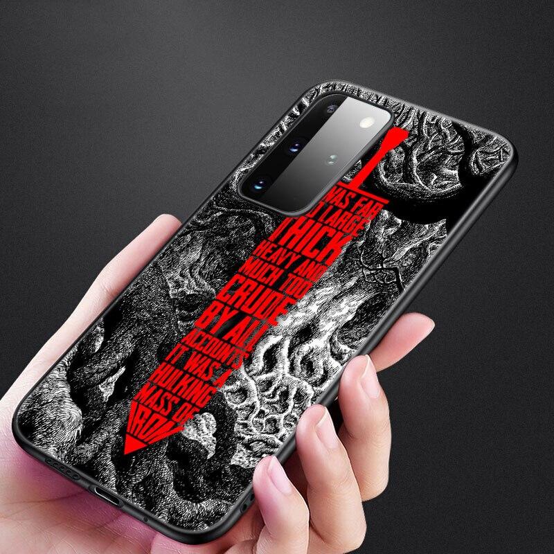 Anime Berserk Guts Phone Case For Samsung Galaxy S20 S21 FE S10 Lite Note 20 10 Lite S8 S9 S10E S10 Plus Ultra Black Soft Cover