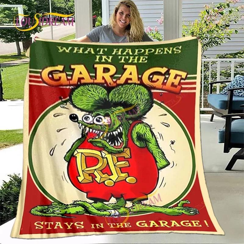 Cute Children's Holiday Birthday Gift Cartoon Rat Fink Cute Home Bedroom Decoration Thin Sofa Cover Sheets Four Seasons Blanket