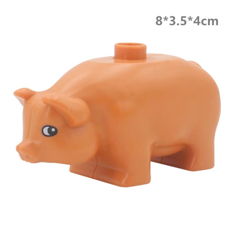 

Крупногабаритные строительные блоки, совместимые с большими фигурками, кирпичи для фермы, ранчо, животные, домашние животные, пони, собаки, дети, сборка, развивающие игрушки