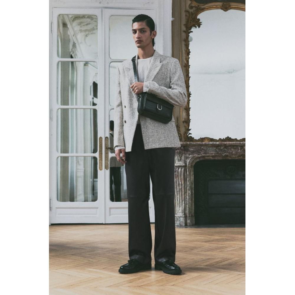 

H M Relaxed Fit Coated Pants Black XS