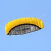 Stunning 2.5m Dual Line Parafoil Parachute Yellow Kite Perfect For Beach Adventures