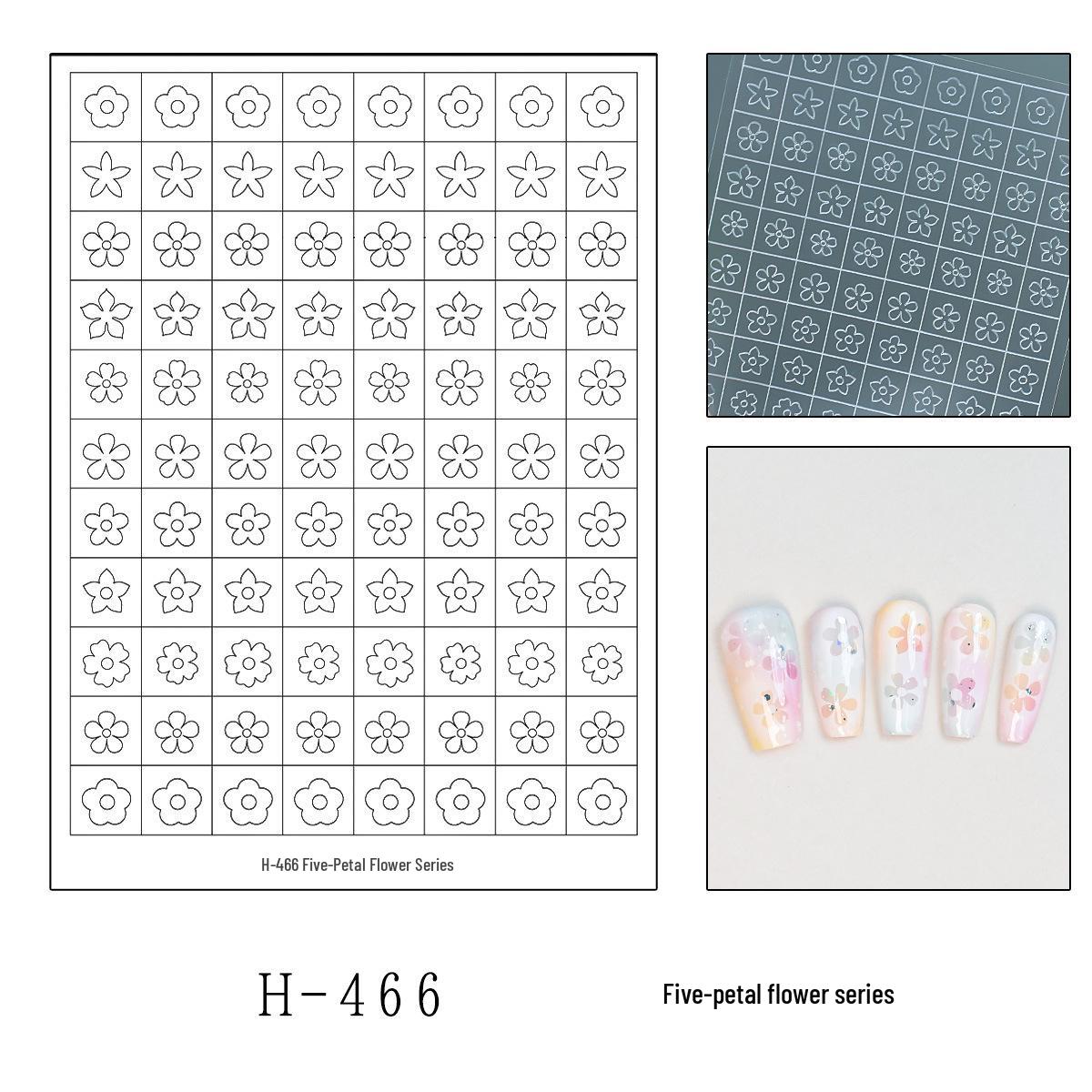 

Non-overflow Ultra-Thin French Stickers: Stars, Hearts, Snowflakes, Clover, Double-Layer Nail Art