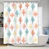 Colorful Leaves Shower Curtain Modern Bathroom Decor Easy Installation Perfect for Any Space