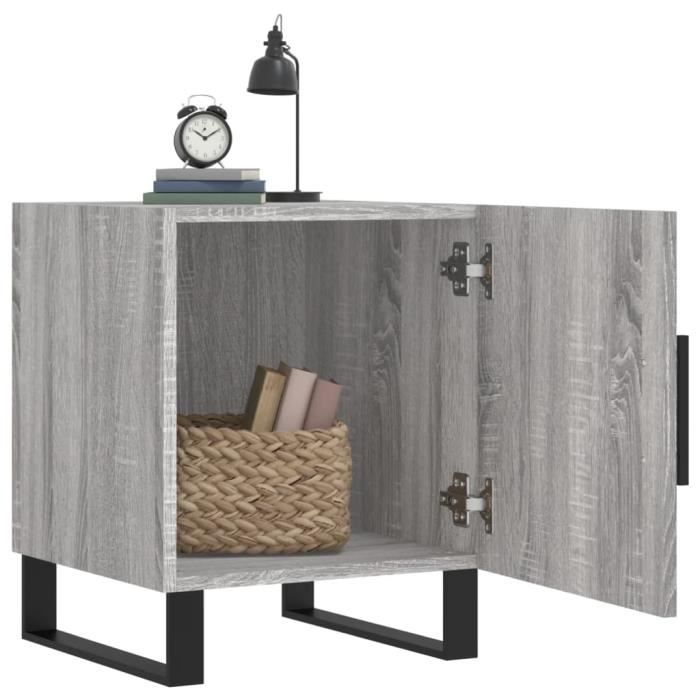 VidaXL Bedside Tables 2 Pcs Sonoma Grey 40x40x50cm Engineered Wood 827625