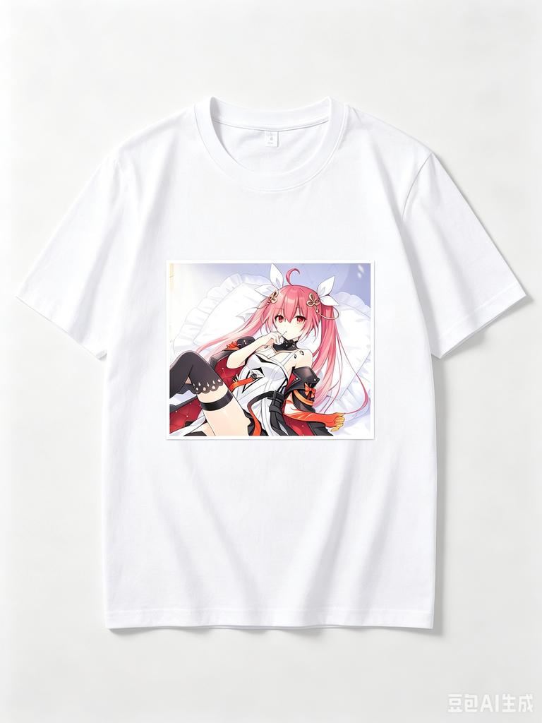 Kotori Itsuka Lying On Bed Anime Frame Graphic Crew Neck Short Sleeve Comfortable Unisex And Unisex Tshirt