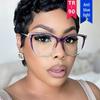 TR90 Große Cat-Eye-Ausschnitt Schlankheitsbrille - Modische Brillenfassung für Damen, Internet-Celebrity-Stil