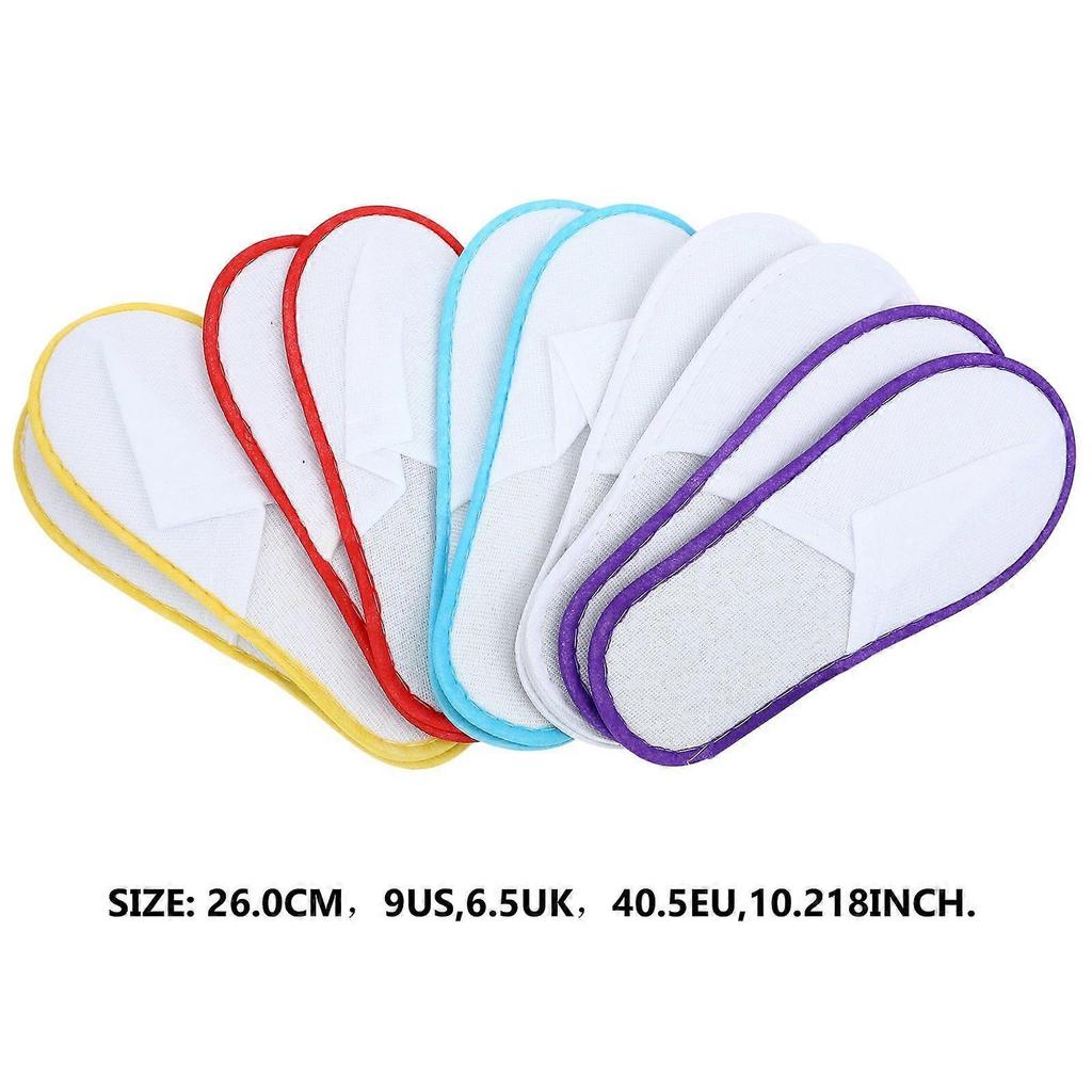 20 Pairs Disposable Slippers Hotel Guest Slippers Plush Salon Indoor Shoes