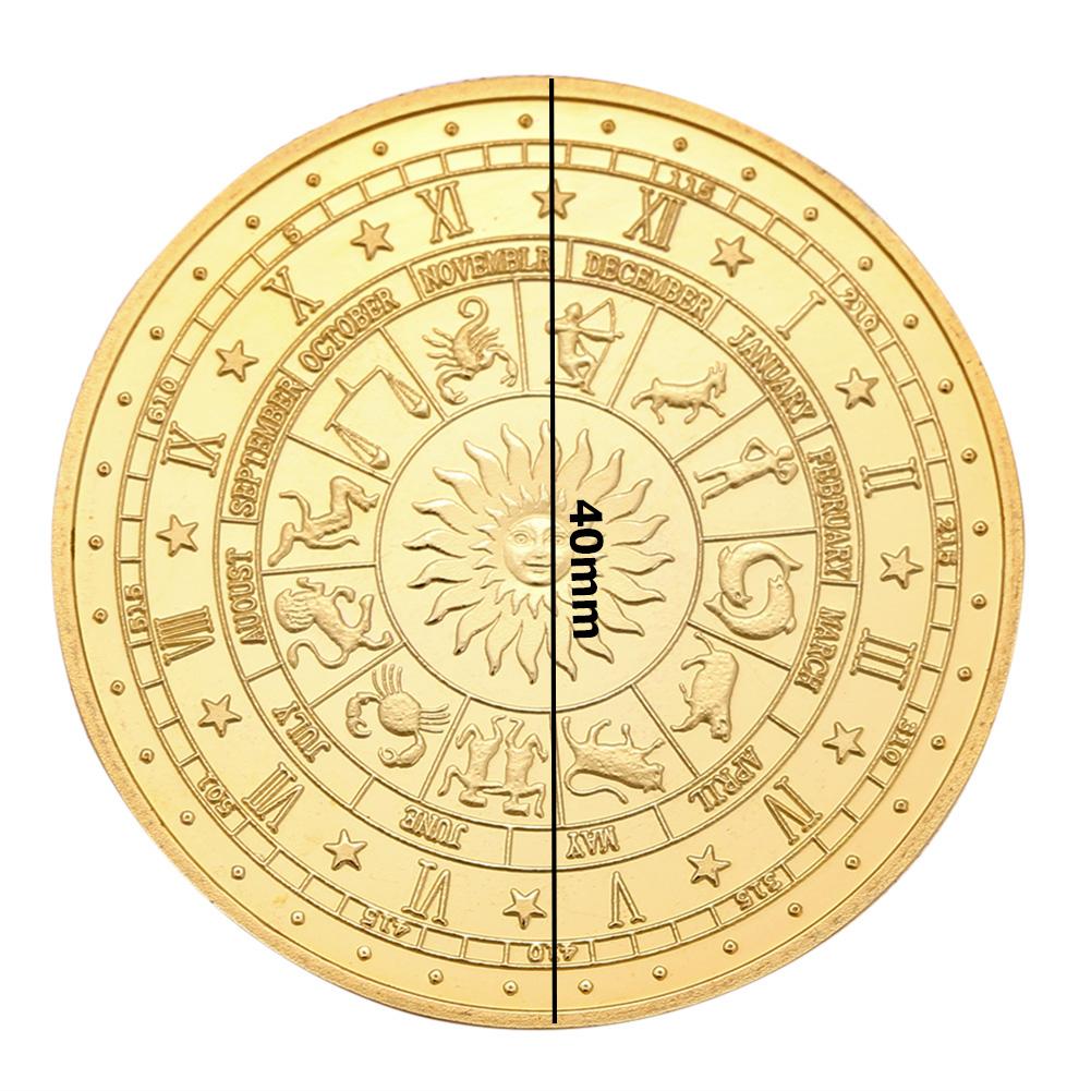 Gold Plated Physical Coin Limited Editions Exquisite Commemorative Medal Precious Metal Finish Zodiac Coins for Friends Family
