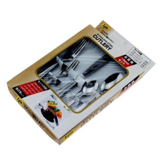 Pearl Metal Stainless Steel Cutlery Set of 10 Rupa - Spoon, Fork, Knife, B-5353