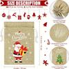 8/32pcs Christmas Burlap Gift Bags with Drawstring - Festive Linen Holiday Party Favors, Small Jute Bags for Gift Wrapping