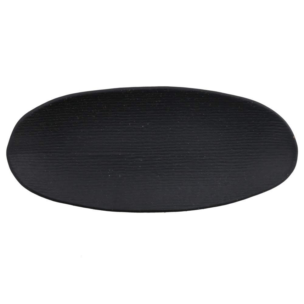 Tableware East Japanese Black Matte Ceramic Long Oval 31cm Tableware, Plate,