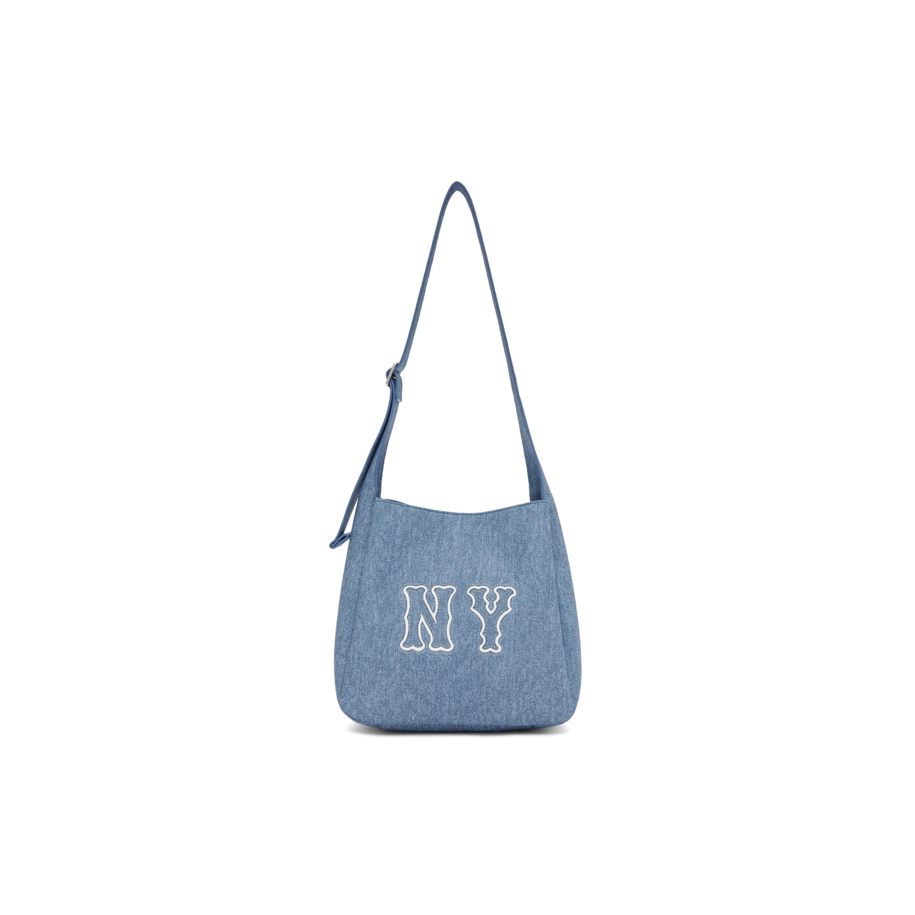 

New MLB Polyester Bucket Bag Crossbody Bag Regular Unisex Sky Blue/Deep Cream 3ABMBD15N 23.1*9.9*23.6CM
