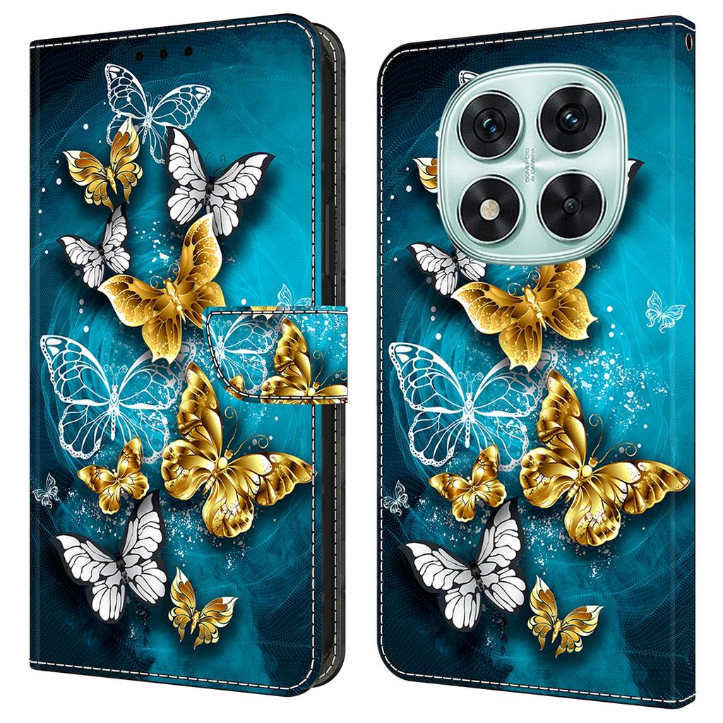 Etui dla Xiaomi Redmi Note 14 Pro 4G Portfel Stojak Wzór Drukowany Skóra PU Klapka Pokrowiec na Telefon