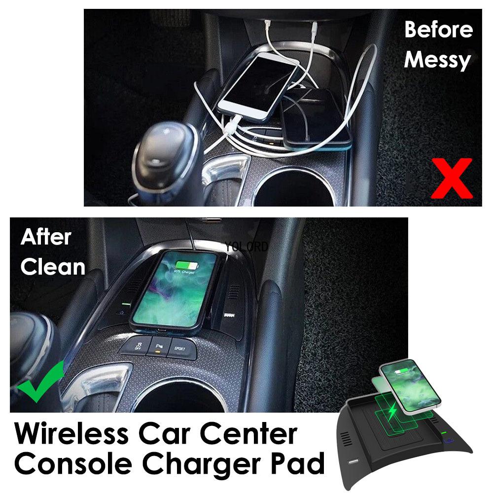 15W Car Wireless Charger Mat Phone Fast Charging Pad For Chevrolet Malibu XL 2016-2022 Charging Pad Stand Accessories