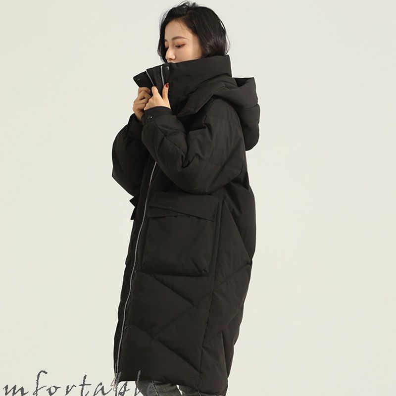 Cheap Down Jacket Women's Diamond Plaid Winter New Fashion Big Pocket Hooded Cotton Jacket Joom