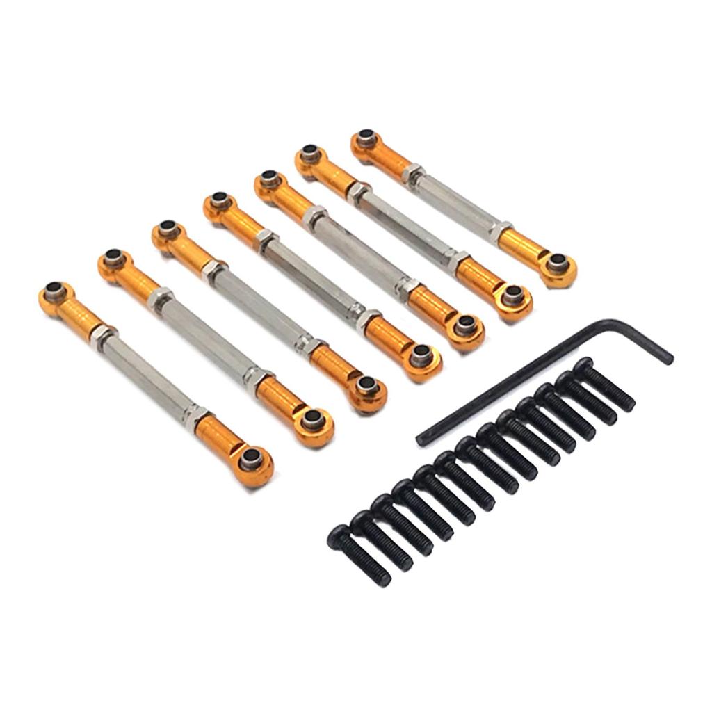7PCS Adjustable Aluminum Steering age Servo Pull Rod Turnbuckle Metal 4001 1/10 Car Upgrade Parts